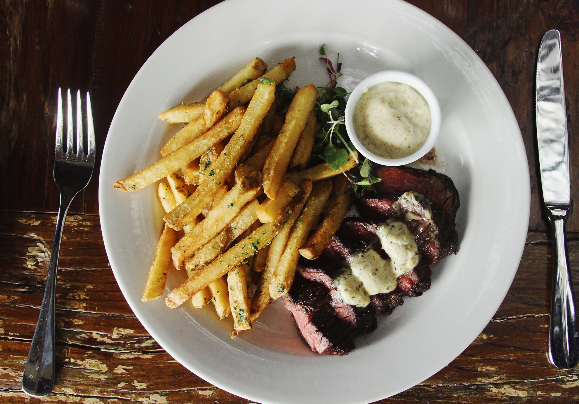 Steak Frites and butter