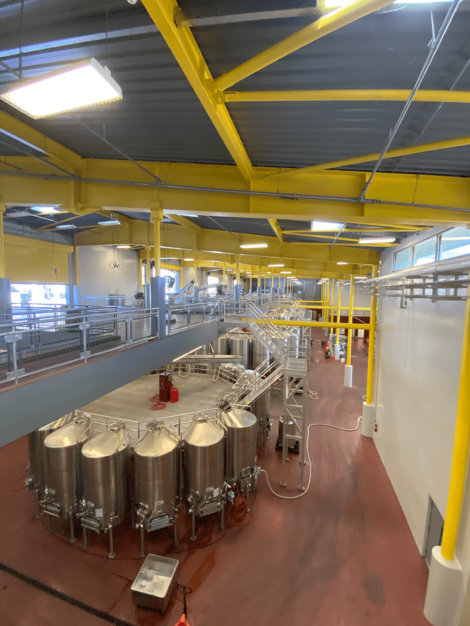 tanks in the winery